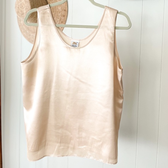 Elite Tops - Satiny Champagne Vintage Tank